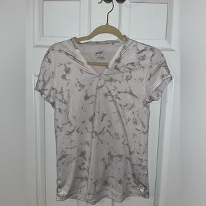 Puma White and grey golf polo